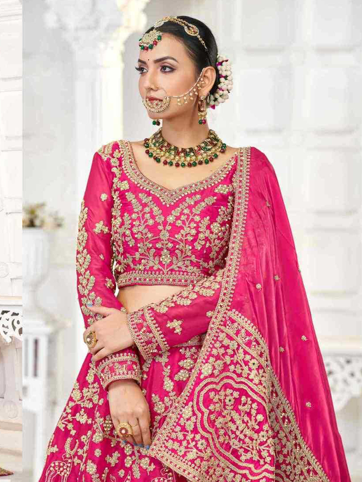 Jimmy Choo Royal Velvet Purple Embroidered Lehenga Vidai –by Shree Ji & Sons Ethnic Elegance”