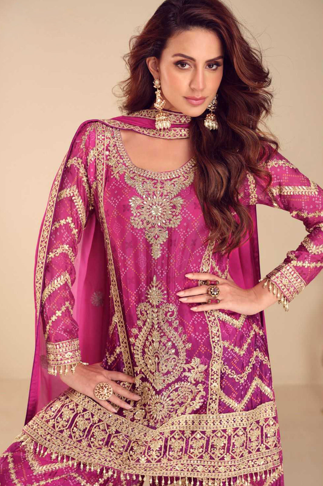 Chinon Gulkayra MISBAH Suits & Dresses Ladies Suits Palazzo Suit Designer Suits by Shree Ji & Sons
