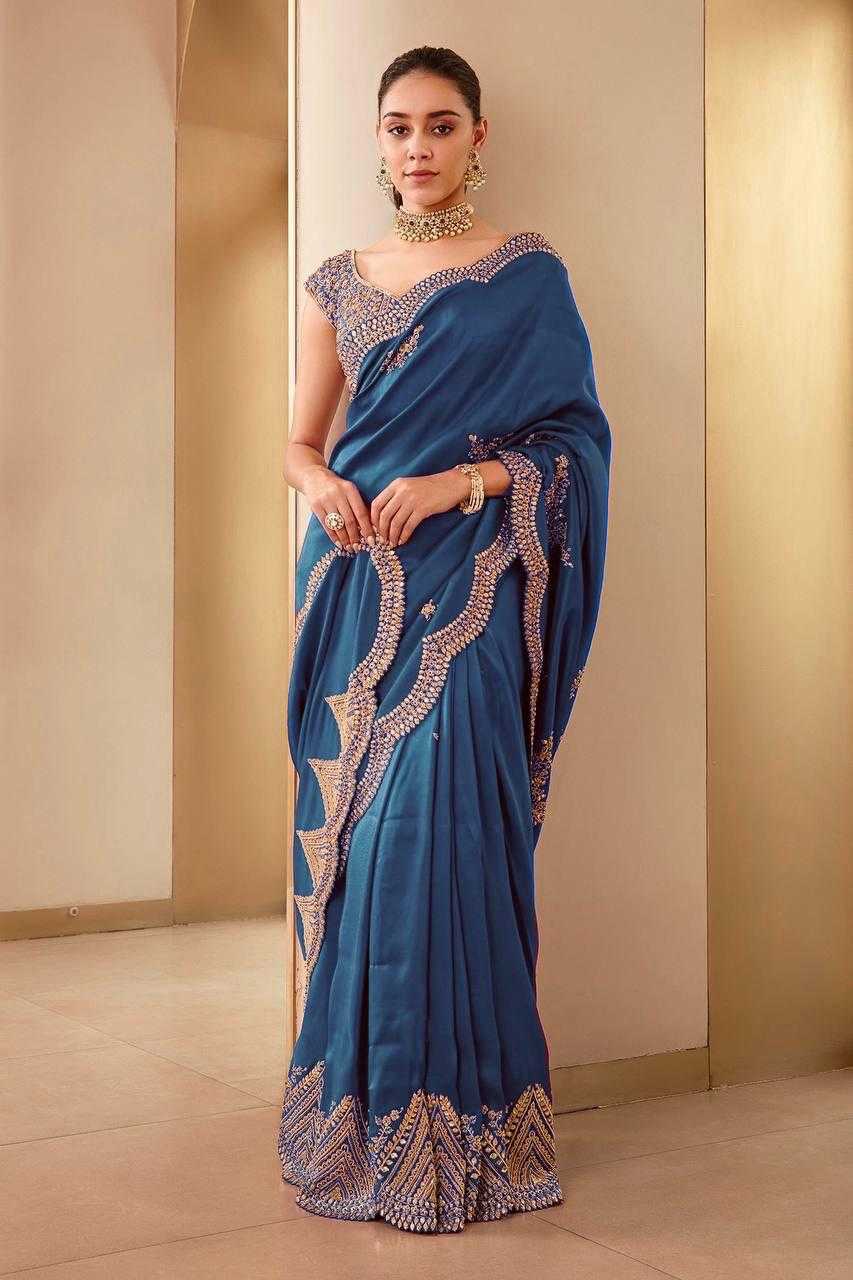 Vichitra Silk Magenta Embellished Designer Saree – Shree Ji & Sons Luxury Collection”
