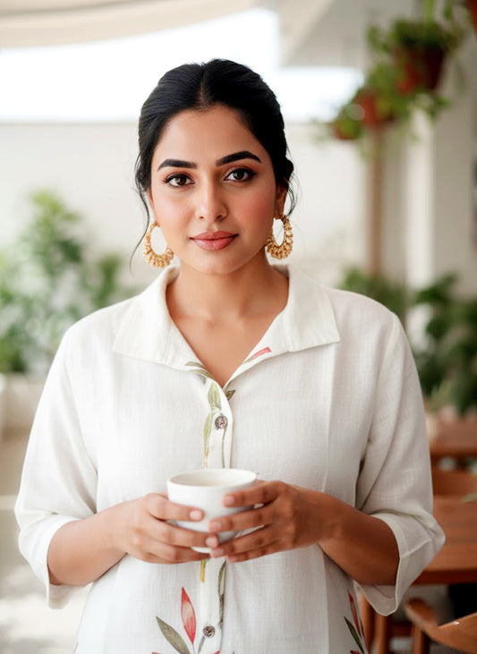 Elegant Floral Printed Cotton Co-ord Set β Summer Casual Wear for Women By Shree Ji and sons