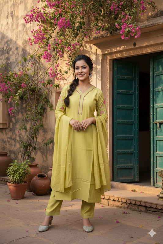 The Bougainvillea Bell-Sleeve Suit