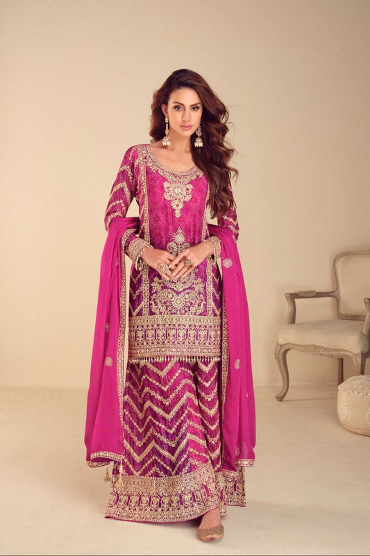 Chinon  Gulkayra MISBAH Suits & Dresses Ladies Suits Palazzo Suit Designer Suits by Shree Ji & Sons